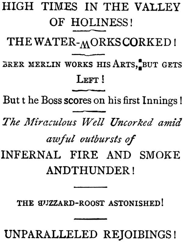 [type: headlines celebrating the restoration of the fountain]